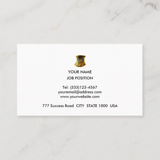 ゴールデンエレガントストライプオンホワイト 名刺 (裏面)