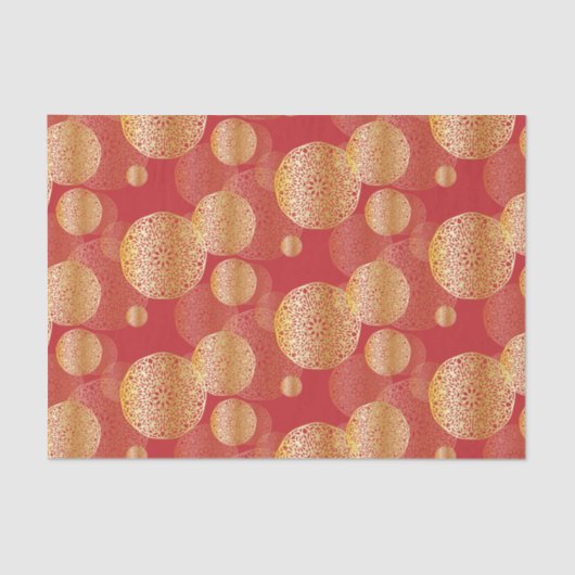 ゴールデンエレガントスプレンディッド東洋オーナメント模様 薄葉紙 (正面)