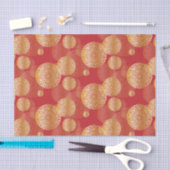 ゴールデンエレガントスプレンディッド東洋オーナメント模様 薄葉紙 (クラフト)