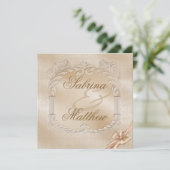 ゴールデンエレガントスワンスフォーマル結婚式招待状 招待状 (スタンド正面)