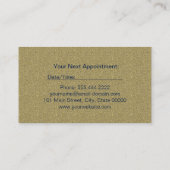 ゴールデンエレガントスワールピーコックフェザーアポイントメント 予約カード (裏面)