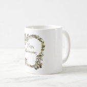 ゴールデンエレガントターキーハッピーサンクスギビング文字 コーヒーマグカップ (正面右)