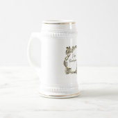 ゴールデンエレガントターキーハッピーサンクスギビング文字 ビールジョッキ (正面左)