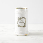 ゴールデンエレガントターキーハッピーサンクスギビング文字 ビールジョッキ (中央)