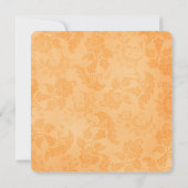 ゴールデンエレガントダマスクスタイル誕生日パーティー 招待状 (裏面)