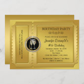 ゴールデンエレガントチケットバースデーパーティー 招待状 (正面/裏面)