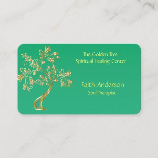 ゴールデンエレガントツリースピリチュアルヒーリング 名刺 (正面)
