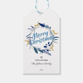 ゴールデンエレガントトインデアフローラクリスマスリース ギフトタグ