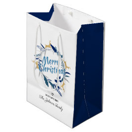 ゴールデンエレガントトナカイフローラクリスマスリース  ミディアムペーパーバッグ