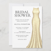 ゴールデンエレガントドレスブライダルシャワー 招待状 (正面)