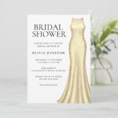ゴールデンエレガントドレスブライダルシャワー 招待状 (スタンド正面)
