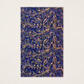 ゴールデンエレガントネイビーブルーパターン聖書ブックマーク (裏面)