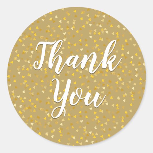 ゴールデンエレガントハートサンキュー ラウンドシール (正面)
