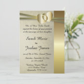 ゴールデンエレガントハートデザイン 招待状 (スタンド正面)