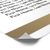 ゴールデンエレガントハートデザイン- 16座席表 ポスター (角)