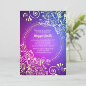 ゴールデンエレガントバイオレット50thバースデーパーティー招待状 招待状 (スタンド正面)