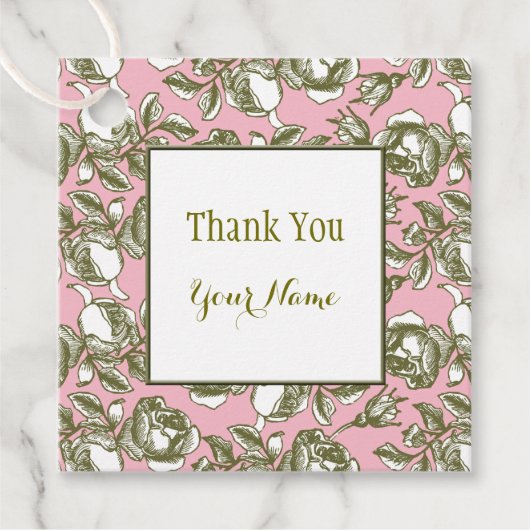 ゴールデンエレガントバラオンピンクカスタムラベル フェイバータグ (正面)