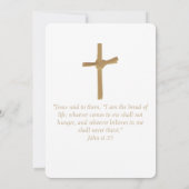 ゴールデンエレガントパームクロスファースト聖餐式 招待状 (裏面)