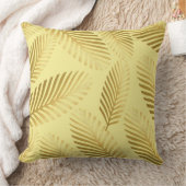 ゴールデンエレガントパームリーフパターン装飾用クッション クッション (ブランケット)