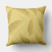 ゴールデンエレガントパームリーフパターン装飾用クッション クッション (裏面)