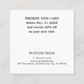 ゴールデンエレガントフェイクバラサロンクーポン 割引カード (裏面)