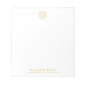 ゴールデンエレガントフラワーオブライフプロフェッショナル ノートパッド (正面)