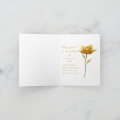 ゴールデンエレガントフラワーフォールディング結婚式招待状 招待状 (内部)