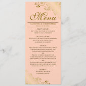 ゴールデンエレガントフリルオンコーラルピーチ結婚ズ メニュー (正面)