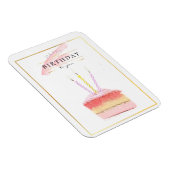 ゴールデンエレガントフレームお誕生日ケーキスライス マグネット (右側)