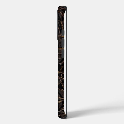 ゴールデンエレガントフローラオンブラック Case-Mate iPhoneケース (裏面 / 左)