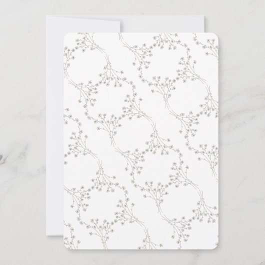 ゴールデンエレガントフローラスウィート16サプライズパーティー 招待状 (裏面)