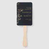 ゴールデンエレガントフローラ結婚式 プログラム ハンドファン (正面)