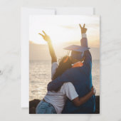 ゴールデンエレガントブラック卒業式パーティー 招待状 (裏面)