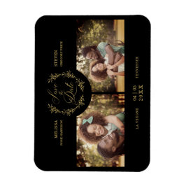 ゴールデンエレガントブランチカスタム2枚の写真結婚s マグネット