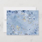 ゴールデンエレガントブルーフラワー葬儀サンキューカード サンキューカード (裏面)