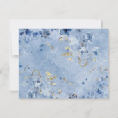 ゴールデンエレガントブルー葬儀サンキューカード サンキューカード (裏面)