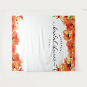 ゴールデンエレガントポピーブライダルシャワー背景 タペストリー (正面(横))