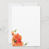 ゴールデンエレガントポピーベビー散水シャワー 招待状 (裏面)