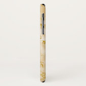 ゴールデンエレガントマーブルモノグラムフェイク金ゴールドグリッター Case-Mate iPhoneケース (裏面/左)