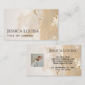 ゴールデンエレガントミニマルジュエリー 名刺 (正面/裏面)