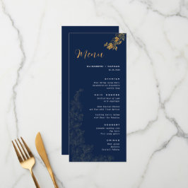 ゴールデンエレガントリーフNavy Blue結婚のメニュー メニュー