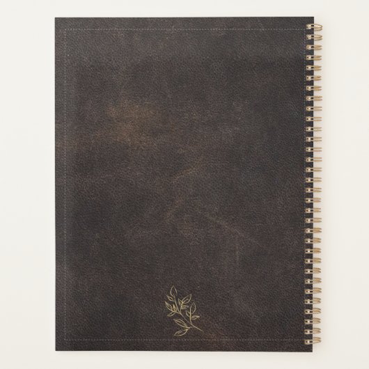 ゴールデンエレガントレザー美学ウェディングプランナー プランナー手帳 (裏面)