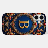 ゴールデンエレガントレターB周りのハート Case-Mate iPhoneケース (裏面 (横))