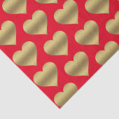 ゴールデンエレガントレッドカラフルハートバレンタインデー 薄葉紙 (詳細)