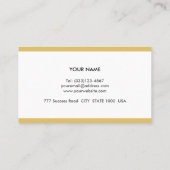 ゴールデンエレガント水玉模様オンホワイト 名刺 (裏面)