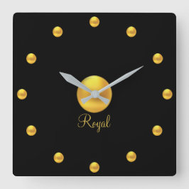 ゴールデンエレガント王室の スクエア壁時計