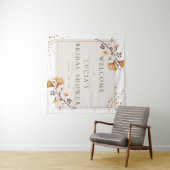 ゴールデンエレガント秋の葉のブライダルシャワーへようこそ タペストリー (インサイチュ(横))