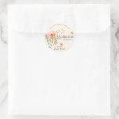 ゴールデンエレガント秋フラワーサンキューブライダルシャワー ラウンドシール (バッグ)