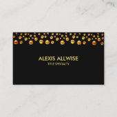 ゴールデンエレガント紙吹雪オンブラック 名刺 (正面)