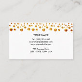 ゴールデンエレガント紙吹雪オンホワイト 名刺 (裏面)